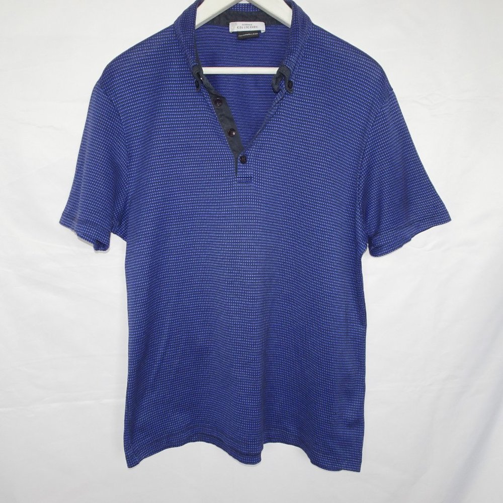 Versace Collection Indigo Blue Polo Tshirt